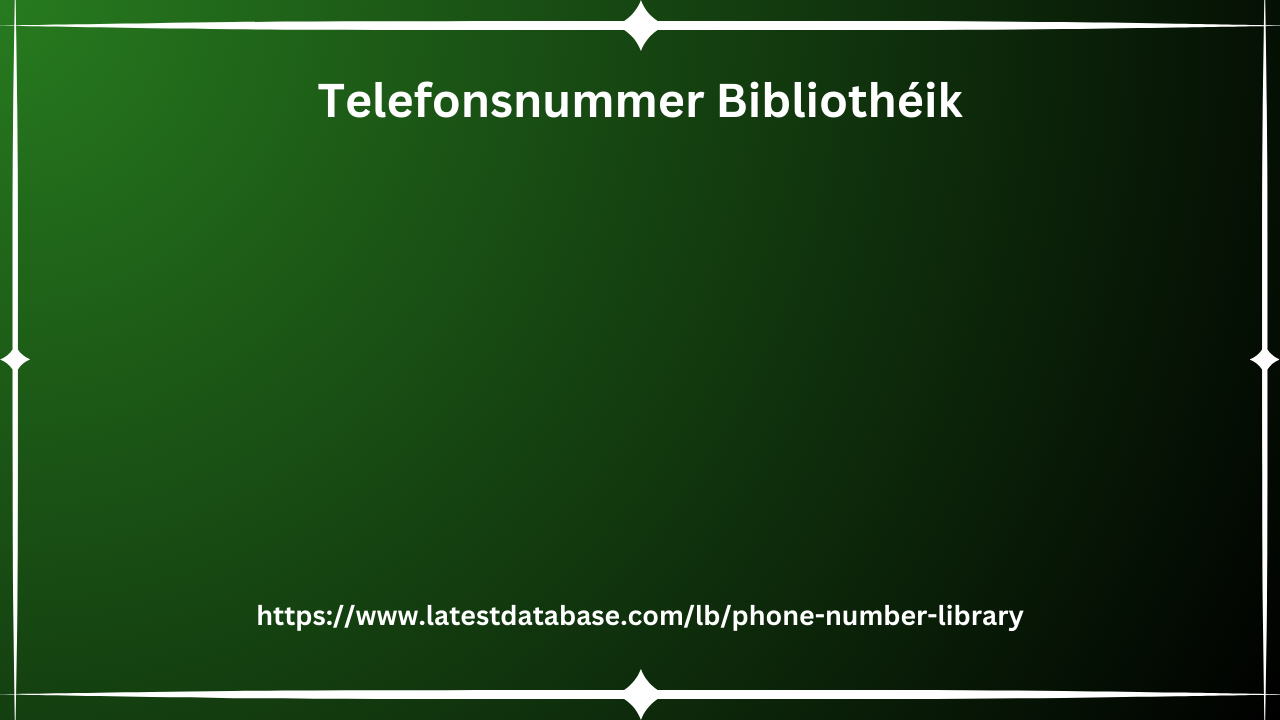 Telefonsnummer Bibliothéik