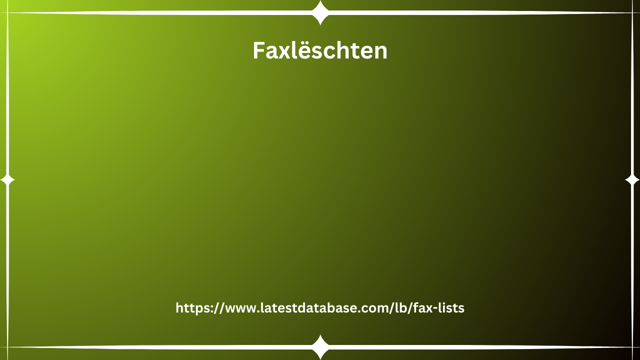 Faxlëschten