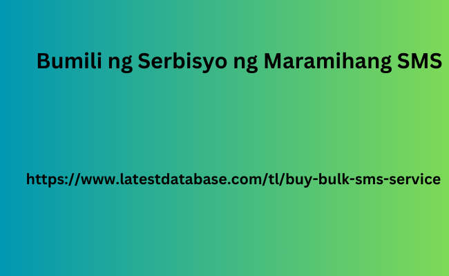 Bumili ng Serbisyo ng Maramihang SMS 