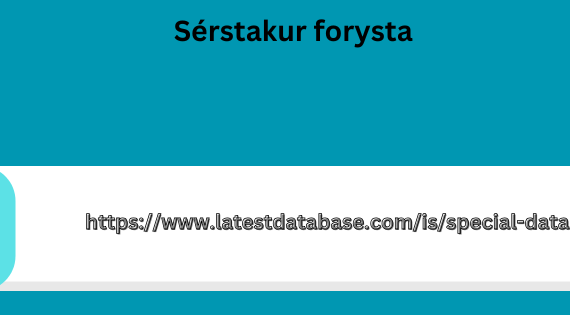 Sérstakur forysta