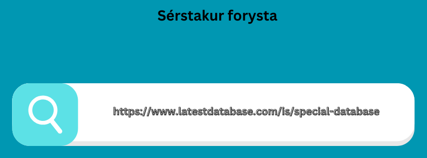 Sérstakur forysta