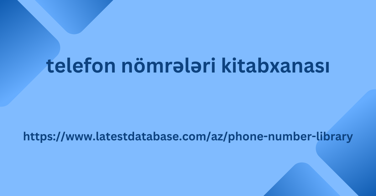 telefon nömrələri kitabxanası