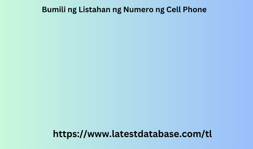 Bumili ng Listahan ng Numero ng Cell Phone