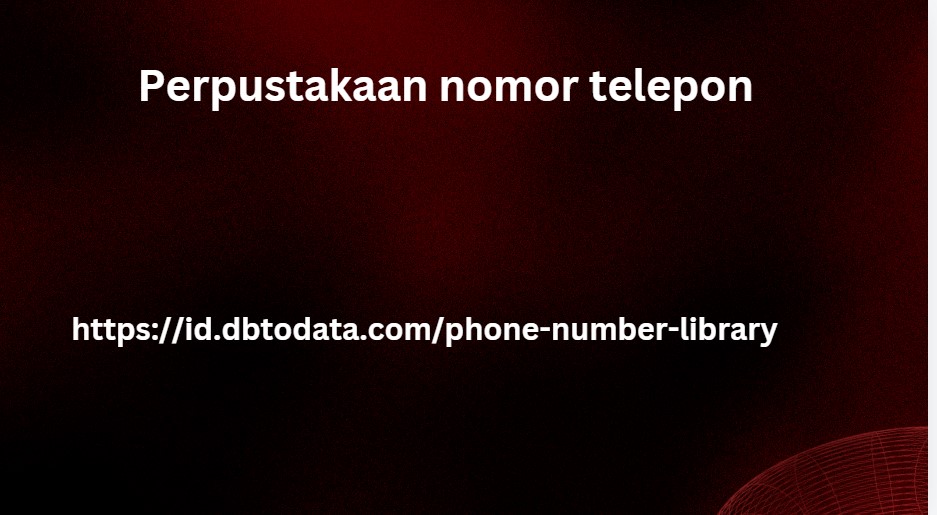 Perpustakaan nomor telepon