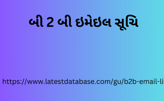 બી 2 બી ઇમેઇલ સૂચિ