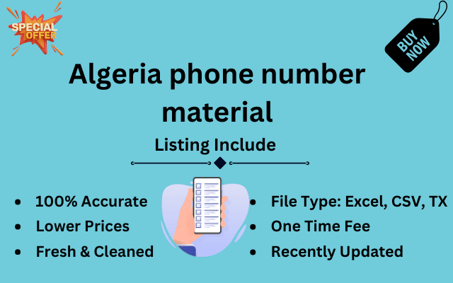 Algeria phone number material