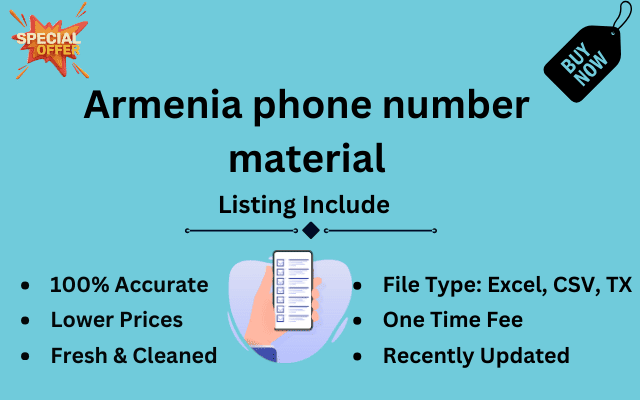 Armenia phone number material