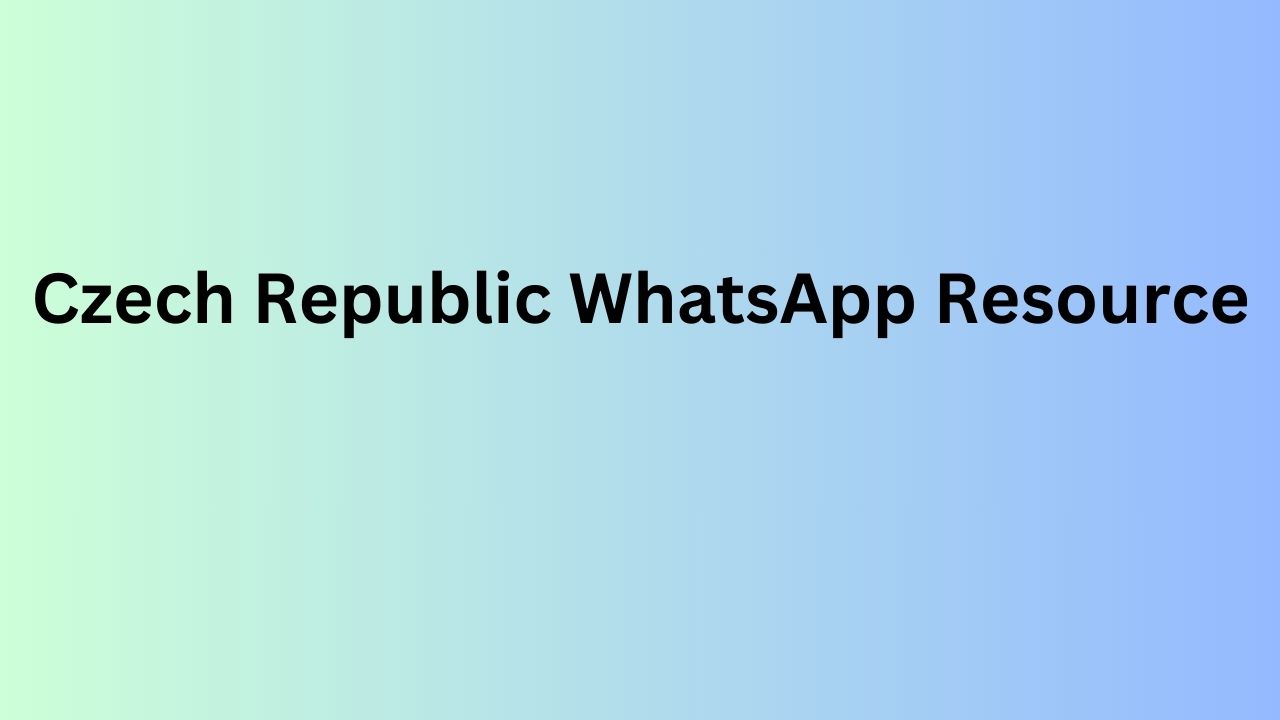 Czech Republic WhatsApp Resource