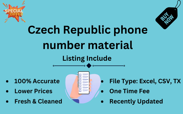 Czech Republic phone number material