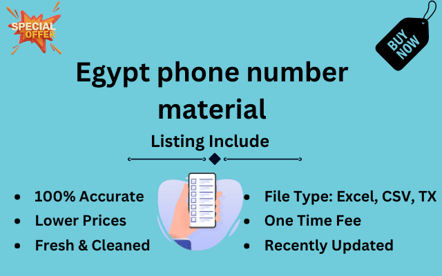 Egypt phone number material