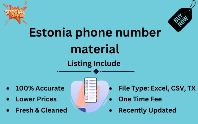 Estonia phone number material