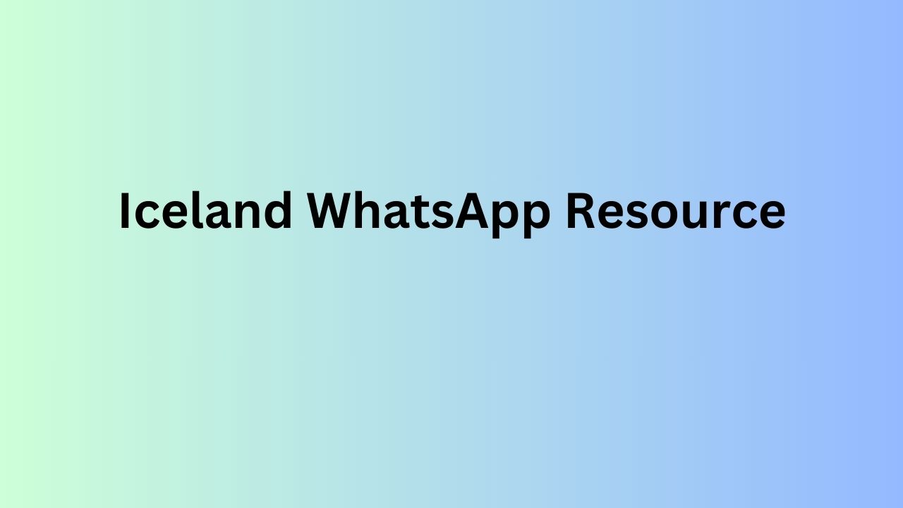 Iceland WhatsApp Resource