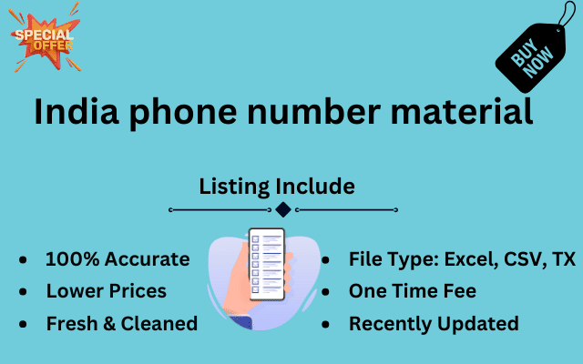 India phone number material