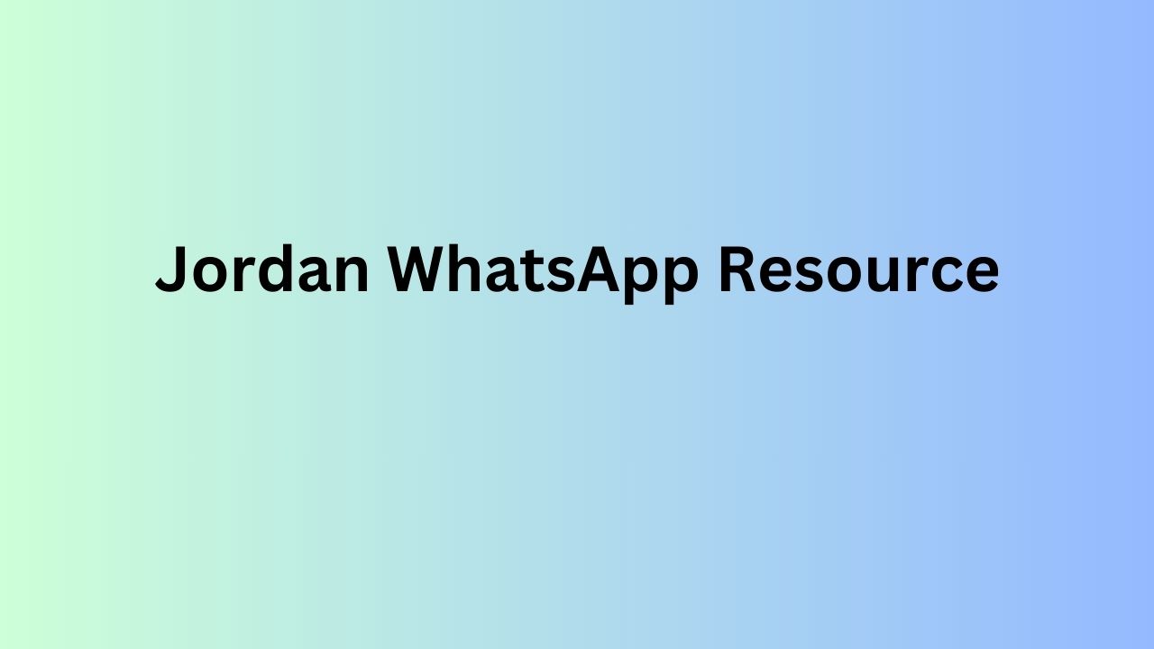 Jordan WhatsApp Resource