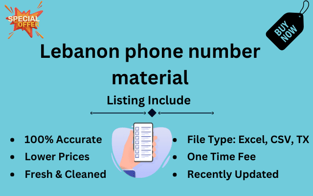 Lebanon phone number material