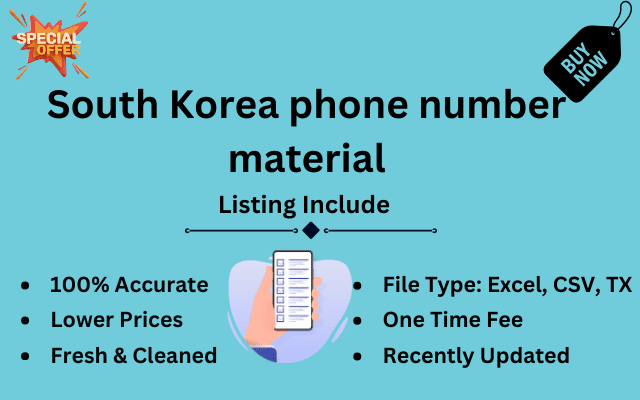 South Korea phone number material