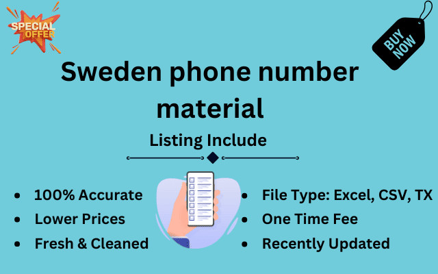 Sweden phone number material