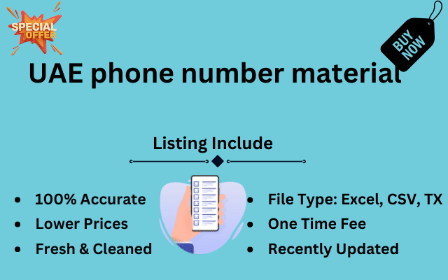 UAE phone number material